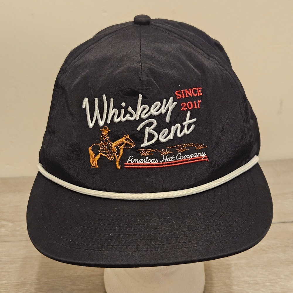Whiskey Bent Hat Co. 2017 TX Trucker Rope SnapBack Hat Adjustable Black